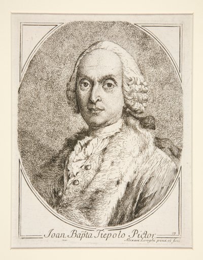 Portrett av G.B. Tiepolo av Alessandro Longhi