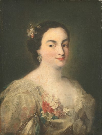 Portrett av en ung kvinne, ca. 1760. av Alessandro Longhi