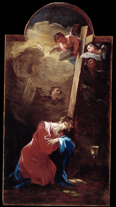 Jesus i hagen Maleri av Alessandro Magnasco dit il Lissandrino (1667-1749) Genes fra 1700-tallet, Musei di Strada Nuova (tidligere Palazzo Bianco) av Alessandro Magnasco