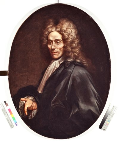 Portrett av en mann En mann av adelen, hodeplagg av en parykk og en svart kjole - Maleri av Alessandro Magnasco dit Il Lissandrino (1667-1749) Genes Musei di Strada Nuova inv n PR 371 av Alessandro Magnasco