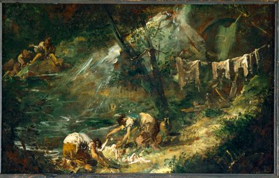 Vaskekvinner. (maleri på lerret) av Alessandro Magnasco