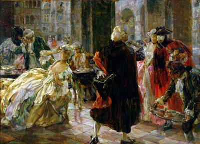 Cafe Florian på 1700-tallet av Alessandro Milesi