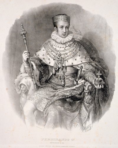 Ferdinand I (1793-1875), konge av Lombardia-Venetia, i statskåper, fra 