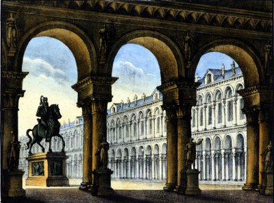 Scenografi av Sanquirico for operaen av Gaetano Donizetti: "" Ugo, greve av Paris "" ". 1832. av Alessandro Sanquirico
