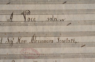 Manuskriptpartitur av XXV kantater for solostemme av Alessandro Scarlatti (1660-1725) av Alessandro Scarlatti