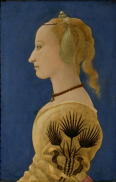 Portrait of a Lady in Yellow, ca. 1465 (panel) av Alessio Baldovinetti