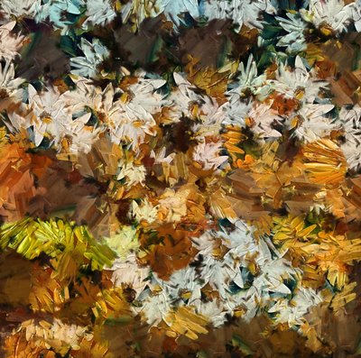 Camomile, 2019, (blandet media) av Alex Caminker