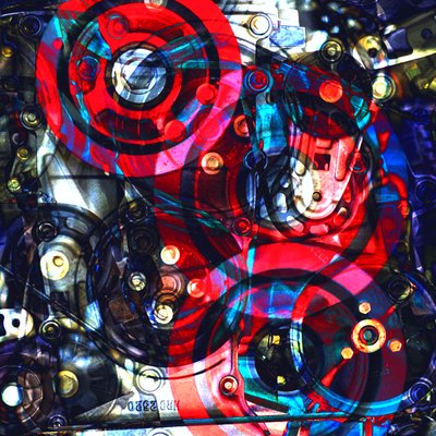 Mechanism, 2019, (collage) av Alex Caminker