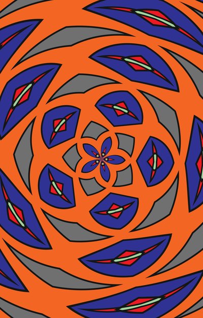 arabesk #27,2019,(blandet media) av Alex Caminker