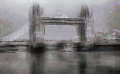 bridge, 2019, (blandet media) av Alex Caminker