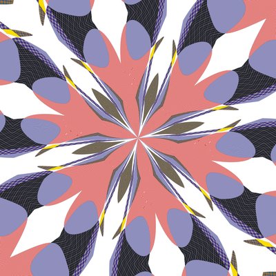 kløver (versjon), 2019, (blandet media) av Alex Caminker