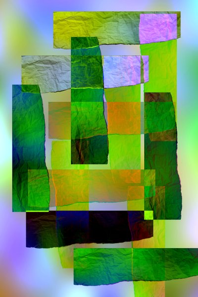 etude #8,2019,(blandet media) av Alex Caminker