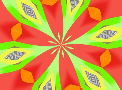blomster #101,2019,(blandet media) av Alex Caminker