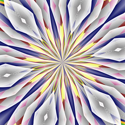 blomster #102,2019,(blandet media) av Alex Caminker