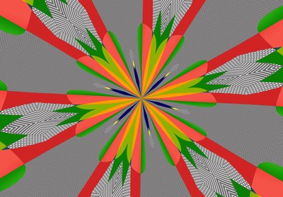 blomster #103,2019,(blandet media) av Alex Caminker