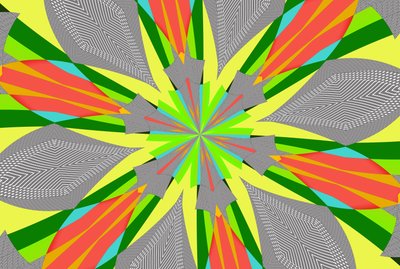 blomster #106,2019,(blandet media) av Alex Caminker