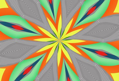 blomster #111,2019,(blandet media) av Alex Caminker