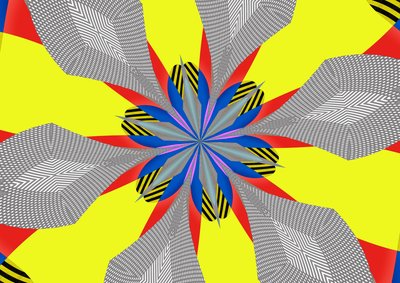 blomster #114,2019,(blandet media) av Alex Caminker