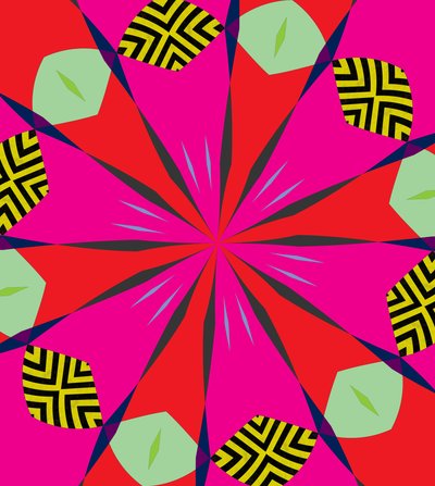 blomster #1,2019,(blandet media) av Alex Caminker
