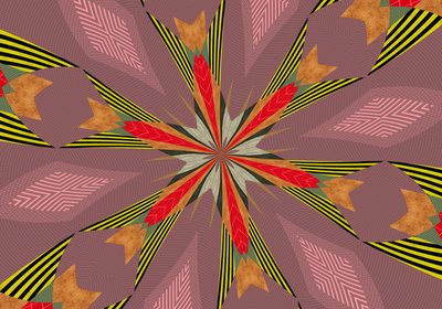 blomster #13,2019,(blandet media) av Alex Caminker