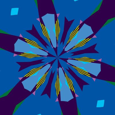 blomster #20,2019,(blandet media) av Alex Caminker
