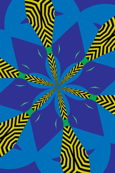 blomster #22,2019,(blandet media) av Alex Caminker