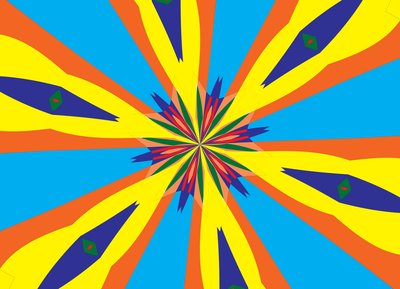 blomster #28,2019,(blandet media) av Alex Caminker