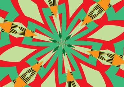 blomster #29,2019,(blandet media) av Alex Caminker