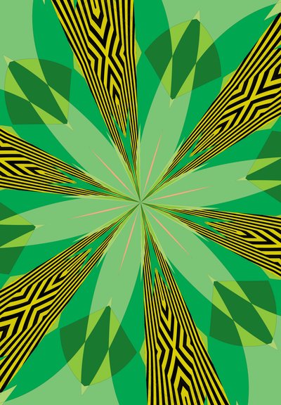 blomster #31,2019,(blandet media) av Alex Caminker