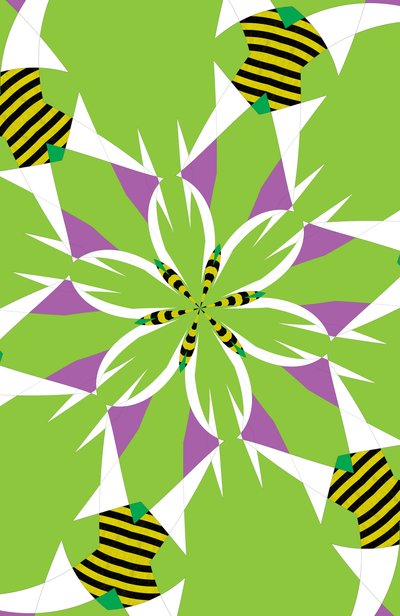 blomster #3,2019,(blandet media) av Alex Caminker