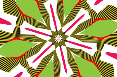 blomster #5,2019,(blandet media) av Alex Caminker