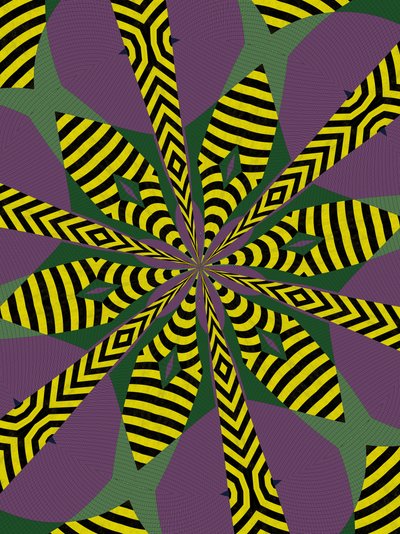 blomster #8,2019,(blandet media) av Alex Caminker