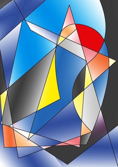 gitar, 2019, (gradient) av Alex Caminker
