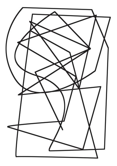 én linje(puls),2019,(tegning) av Alex Caminker
