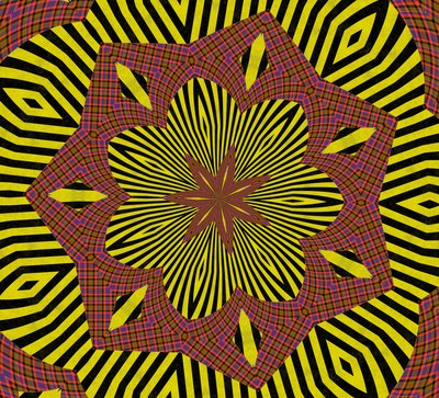 ornament #31,2019,(blandet media) av Alex Caminker