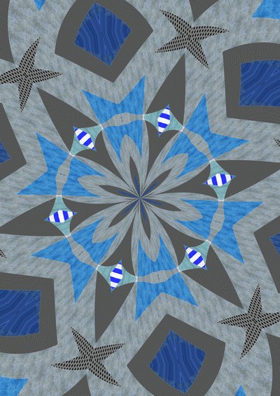 ornament #60,2019,(blandet media) av Alex Caminker