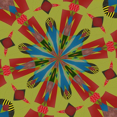 ornament #80,2019,(blandet media) av Alex Caminker