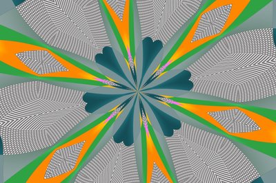 ornamenter #101,2019,(blandet media) av Alex Caminker