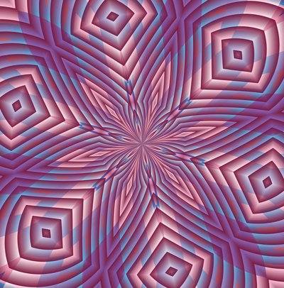 ornamenter #103,(blandet media) av Alex Caminker