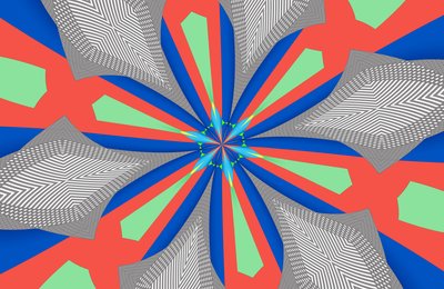 ornamenter #108,(blandet media) av Alex Caminker
