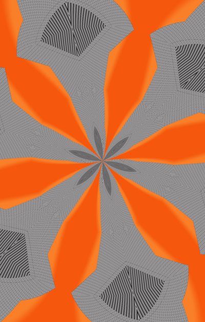 ornamenter #114,(blandet media) av Alex Caminker