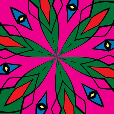 ornamenter #120,(blandet media) av Alex Caminker