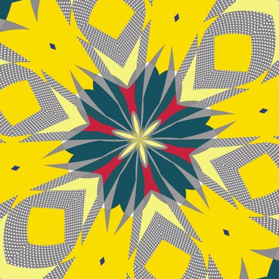 symmetri #12,2019,(blandet media) av Alex Caminker