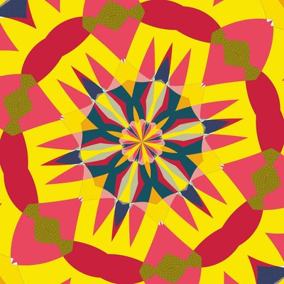 symmetri #15,2019,(blandet media) av Alex Caminker