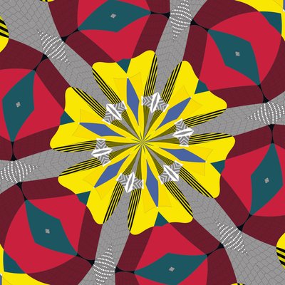symmetri #17,2019,(blandet media) av Alex Caminker