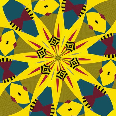 symmetri #18,2019,(blandet media) av Alex Caminker