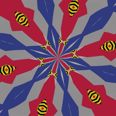 symmetri #2,2019,(blandet media) av Alex Caminker