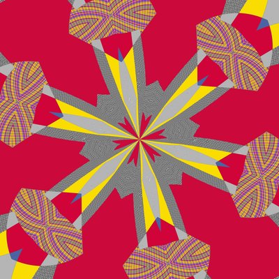 symmetri #23,2019,(blandet media) av Alex Caminker