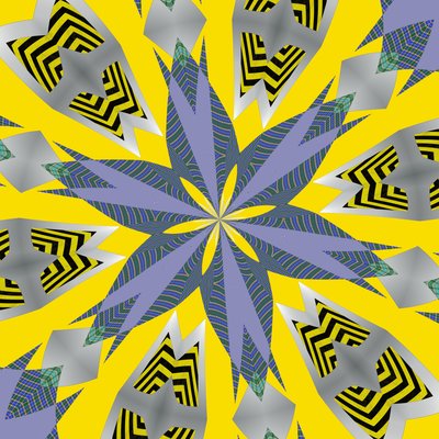 symmetri #28,2019,(blandet media) av Alex Caminker