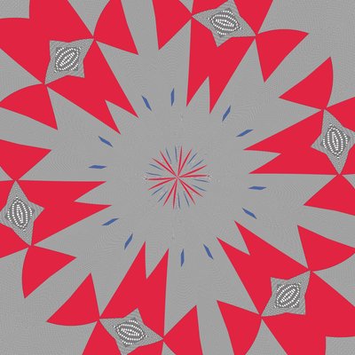 symmetri #43,2019,(blandet media) av Alex Caminker